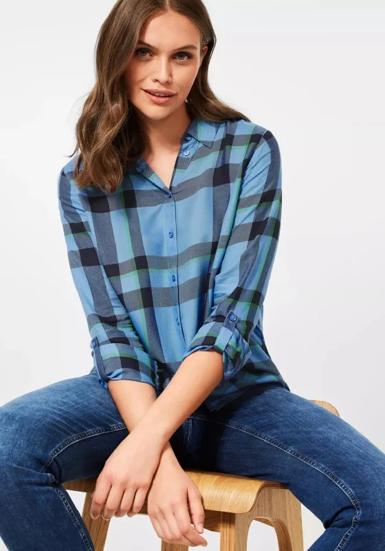 Cecil Check Shirt, Blue Multi-- Anti-Shrink Durable Soft