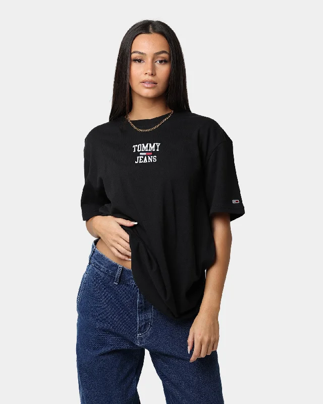 Tommy Jeans TJM Homespun Graphic T-Shirt Black-- Graphic Embroidered Appliqued