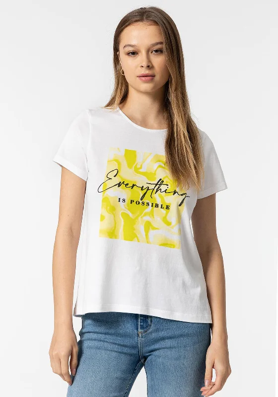 Tiffosi Infinita Racer Back T-Shirt, White-- Boxy Fit Fitted Loose