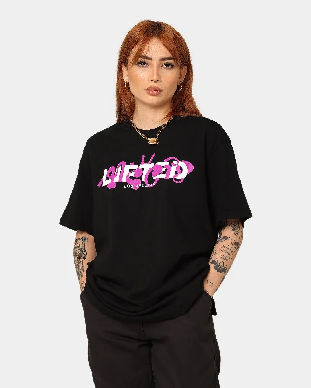 Lifted Anchors Liquid T-Shirt Black-- Spandex Blend Rayon Blend Denim Blend