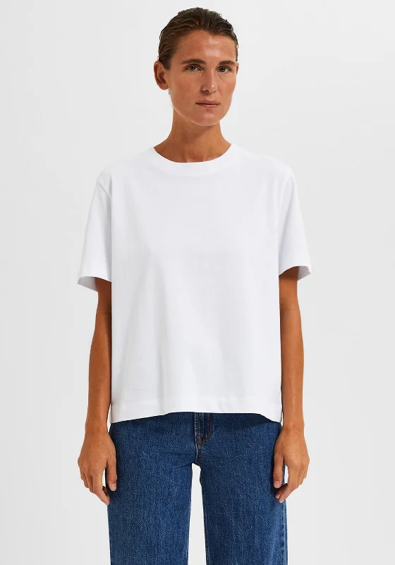 Selected Femme Boxy T-Shirt, Bright White-- Front Pockets Side Pockets Patch Pockets Selected Femme Boxy T-Shirt, Bright White-- Front Pockets Side Pockets Patch Pockets
