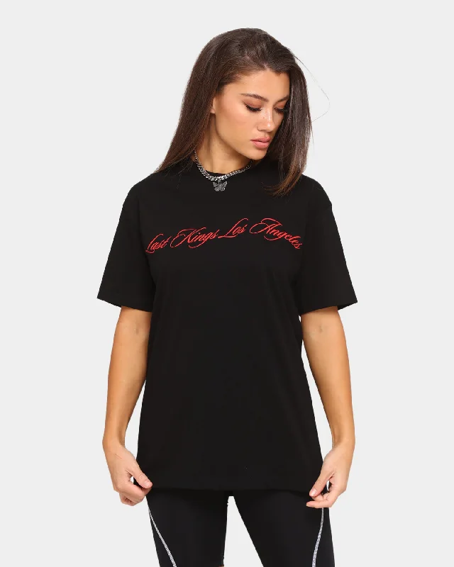 Last Kings LA Wave Short Sleeve T-Shirt Black-- Mesh Canvas Denim
