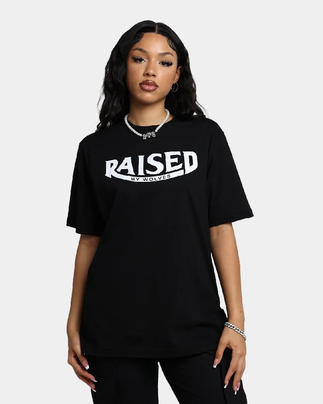 Raised By Wolves Typewriter T-Shirt Black-- Anti-Pilling Machine Wash Handmade