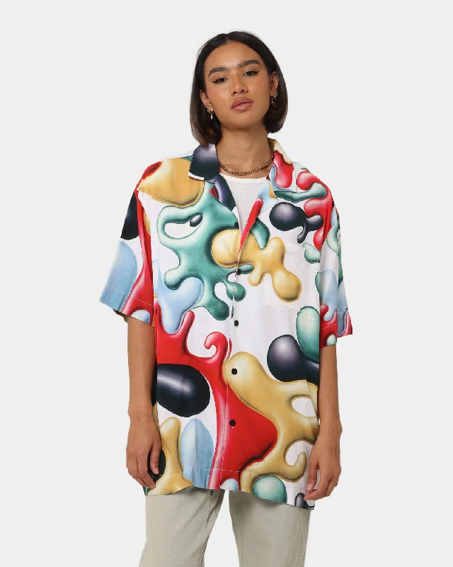 Carré X Kenny Scharf Blobareblob Button Up Shirt Off White-- Solid Color Striped Floral Carré X Kenny Scharf Blobareblob Button Up Shirt Off White-- Solid Color Striped Floral