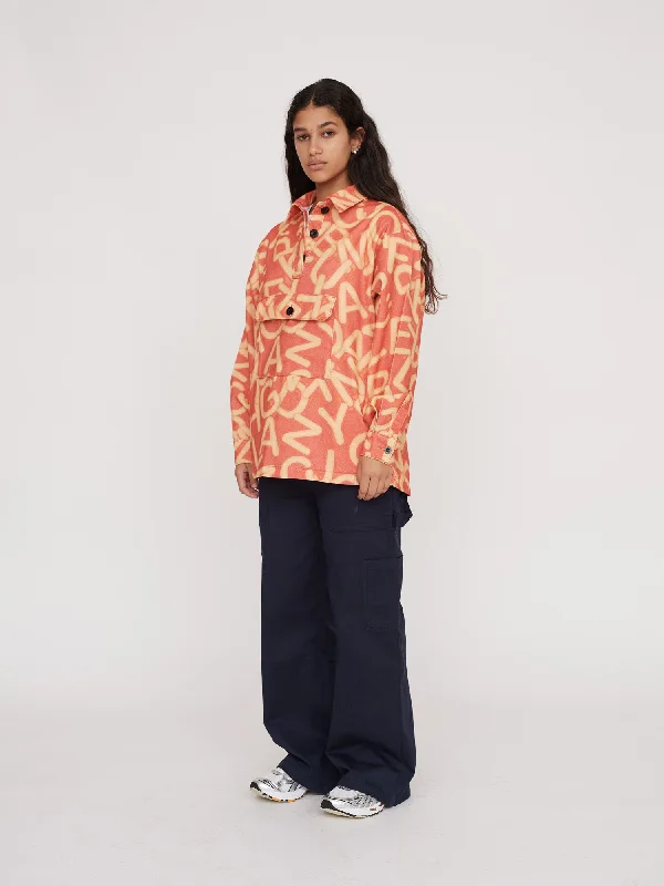 Alphabetti Smock Overshirt-- Ribbed Striped Patterned