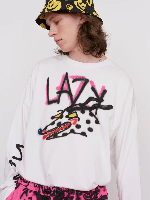 Lazy Oaf Bad Dalmation Long Sleeve T-shirt-- Cozy Warm Stylish