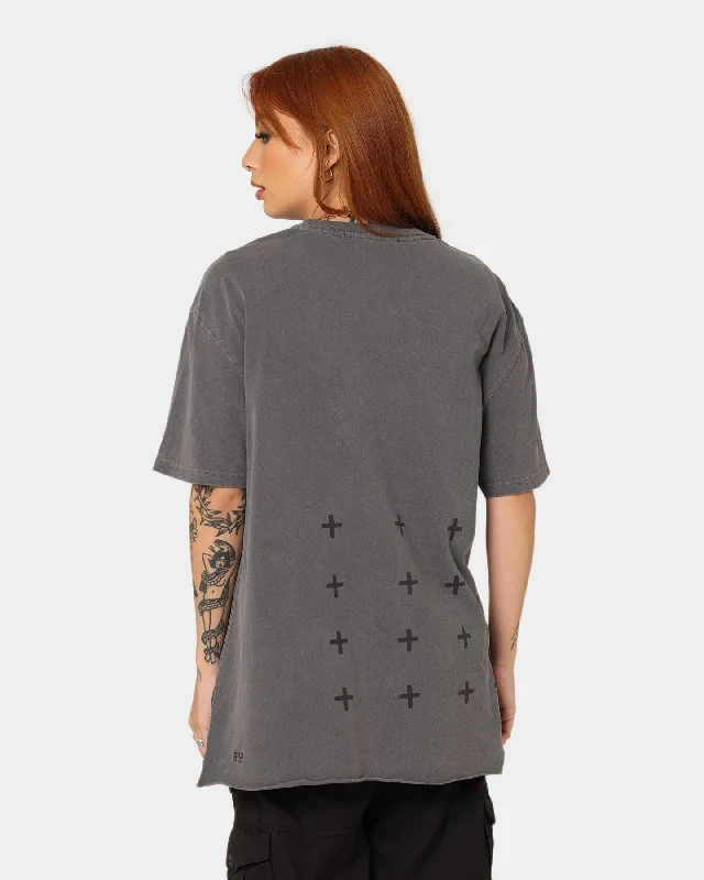 KSUBI 4 X 4 Biggie Short Sleeve T-Shirt Grey-- Sequined Glittery Shiny