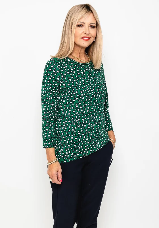 Rabe Abstract Petal Print T-Shirt, Green Multi-- Elasticated Padded Insulated