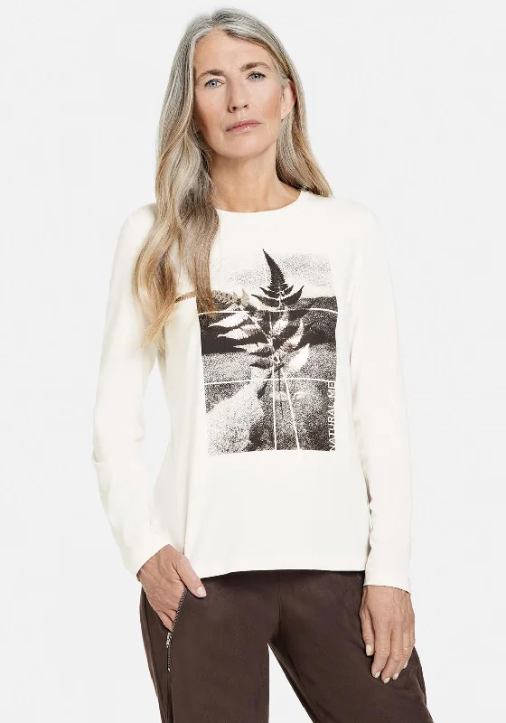 Gerry Weber Graphic Long Sleeve T-Shirt, White-- Graphic T-Shirt Round Neck Polyester Gerry Weber Graphic Long Sleeve T-Shirt, White-- Graphic T-Shirt Round Neck Polyester