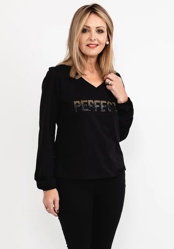 Eva Kayan Perfect Stud T-Shirt, Black-- Solid Color Striped Floral