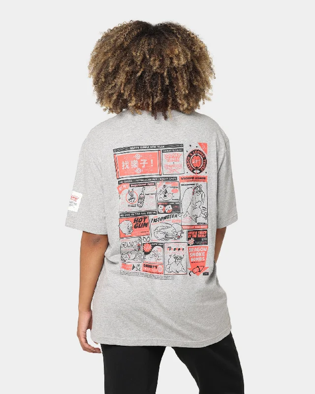Reebok X Looney Tunes T-Shirt Medium Grey Heather-- Mesh Blend Leather Blend Suede Blend Reebok X Looney Tunes T-Shirt Medium Grey Heather-- Mesh Blend Leather Blend Suede Blend