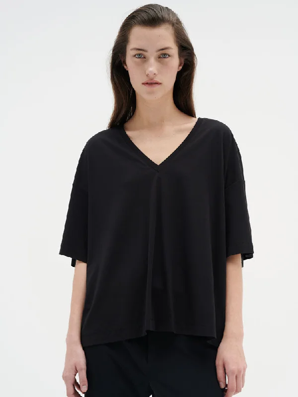 InWear KasiaIW T-Shirt Black-- Lace Blend Ribbed Blend Corduroy Blend