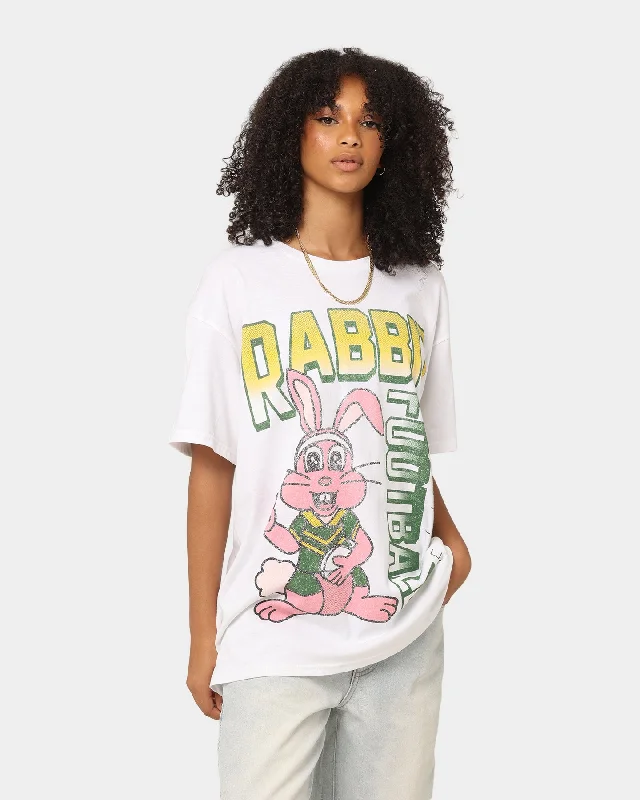 Goat Crew Rabbit RL Football T-Shirt White-- Thin T-Shirt Open Front Quick Dry