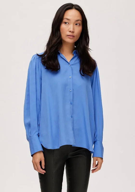 Selected Femme Porta Shirt, Ultramarine-- Houndstooth Herringbone Solid