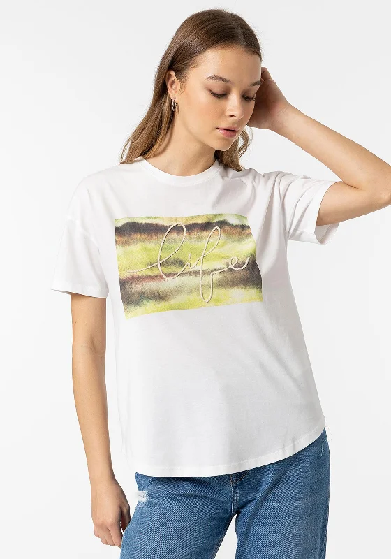 Tiffosi Marabela Rope Life T-Shirt, White-- Zippered Buttoned Snapped