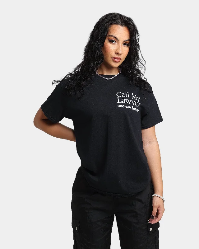 Goat Crew Lawyer T-Shirt Black-- Striped Floral Plaid