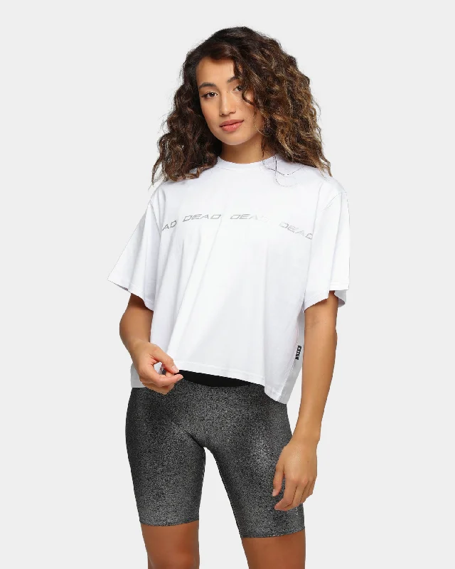 Dead Studios Women's Clarity T-Shirt White-- Zippered Buttoned Snapped