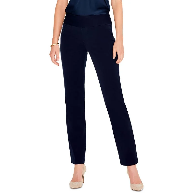 Nic + Zoe Womens Work It Knit Stretch Straight Leg Pants Soft Cotton Pants