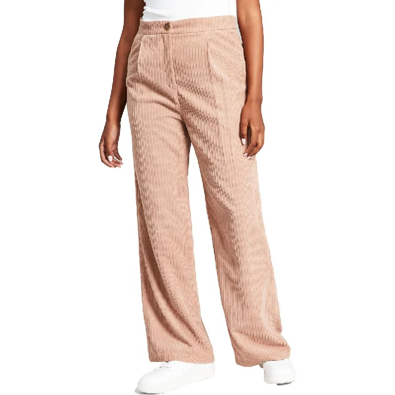 And Now This Womens Ribbed Corduroy Wide Leg Pants Fashionable Work Pants