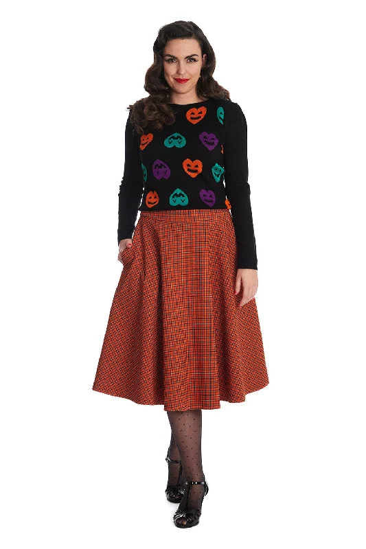 October Spooks Swing Skirt linen skirt natural