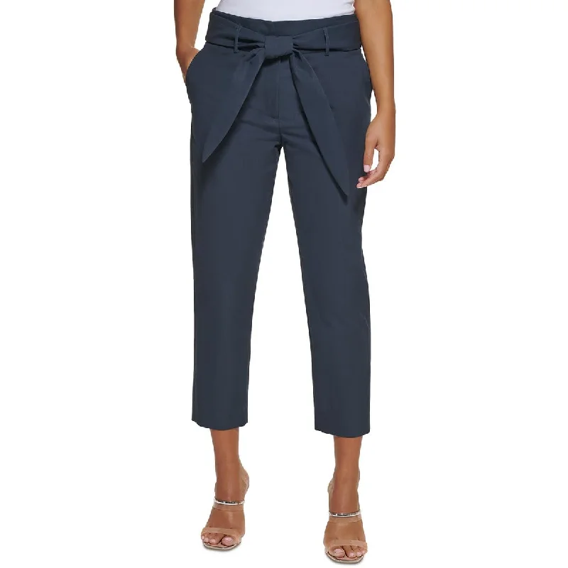 DKNY Womens Petites Paper Bag Waist Casual Straight Leg Pants Stylish Paperbag Waist Pants DKNY Womens Petites Paper Bag Waist Casual Straight Leg Pants Stylish Paperbag Waist Pants