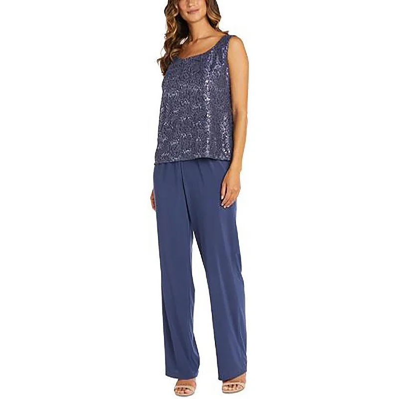 R&M Richards Womens Knit Straight Leg Dress Pants Comfortable Jogging Pants