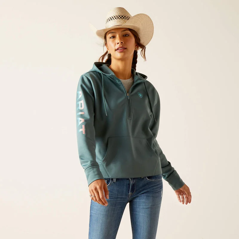 Ariat Tek Half Zip Hoodie North Atlantic Hoodie with V-Neck Classic Versatile