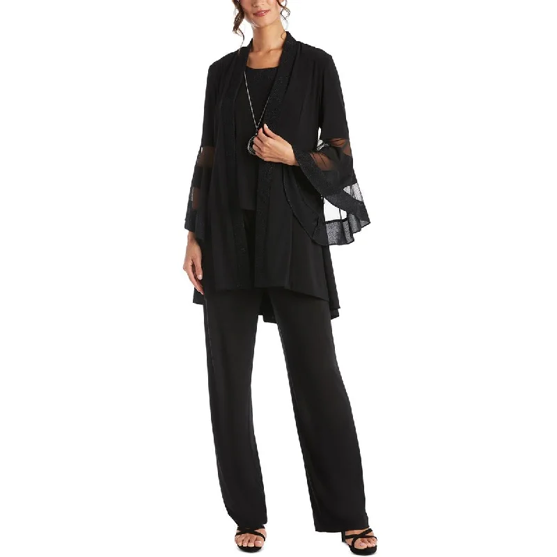 R&M Richards Womens Petites Solid  Dress Pants Casual Skinny Fit Pants