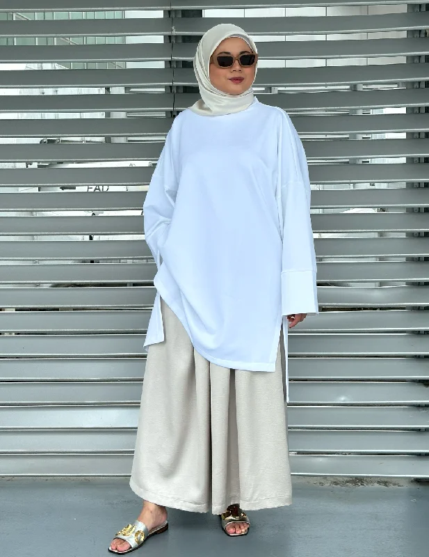 Textured Skirt in Ash Grey leather skirt bold