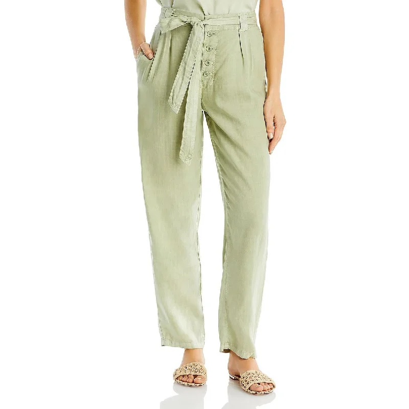 Bella Dahl Womens Tencel Ankle High-Waist Pants Stretch Fit Pants