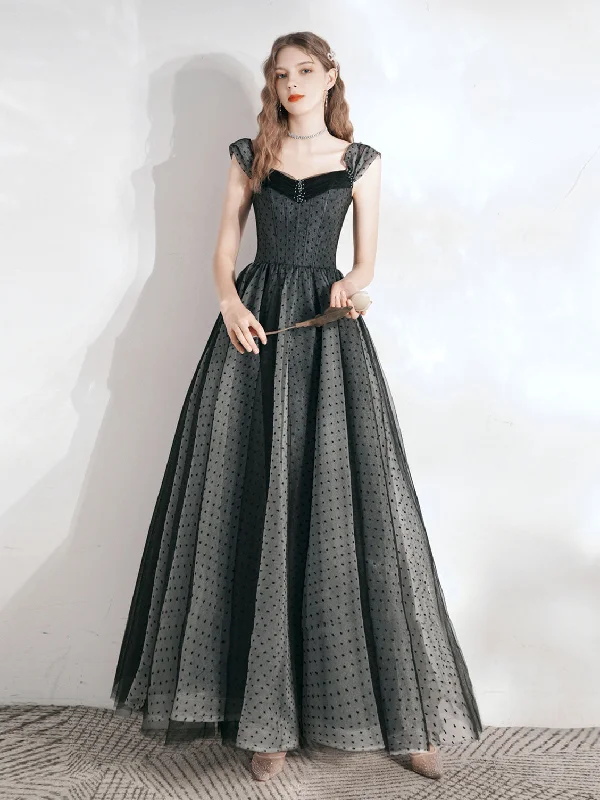 A-Line A-Line Off Shoulder Black Long Prom Dress, Black Formal Dress Tunics Lace romantic A-Line A-Line Off Shoulder Black Long Prom Dress, Black Formal Dress Tunics Lace romantic