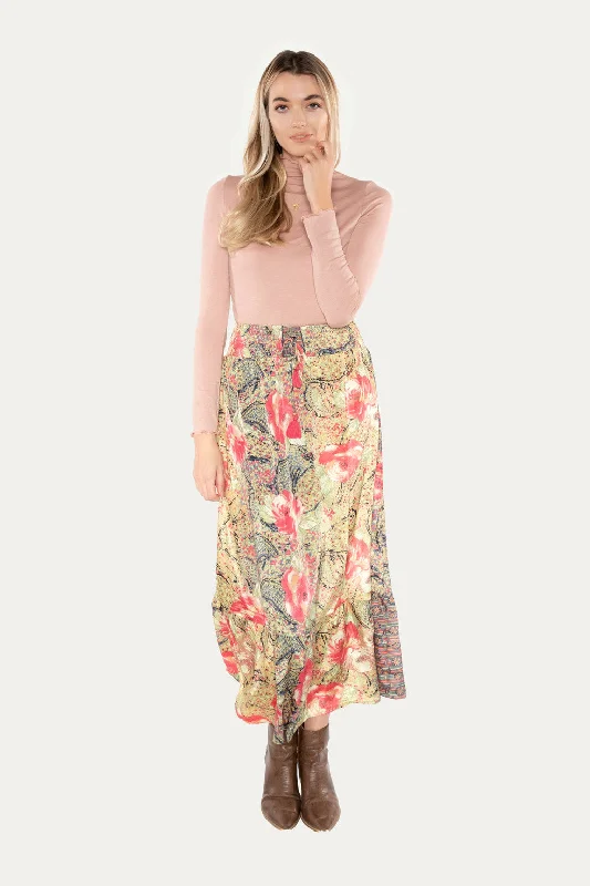 Acid Rose Maxi Skirt summer skirt style