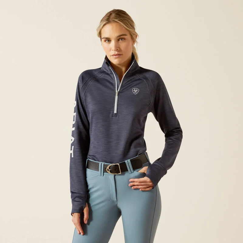 Ariat Tek Team Half Zip Sweatshirt Ombre Blue Hoodie with Crew Neck Simple Timeless