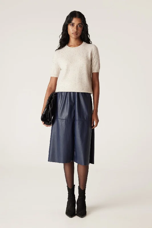 Arlo Vegan Skirt - Navy denim skirt fashionable
