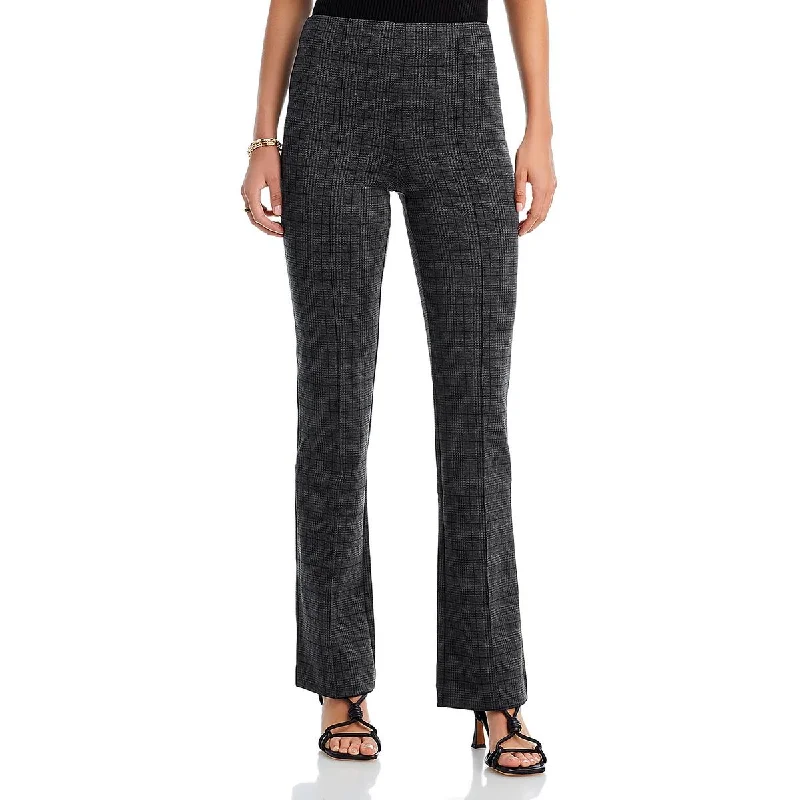Lysse Womens Elysse High Rise Pintuck Straight Leg Pants Formal Linen Trousers