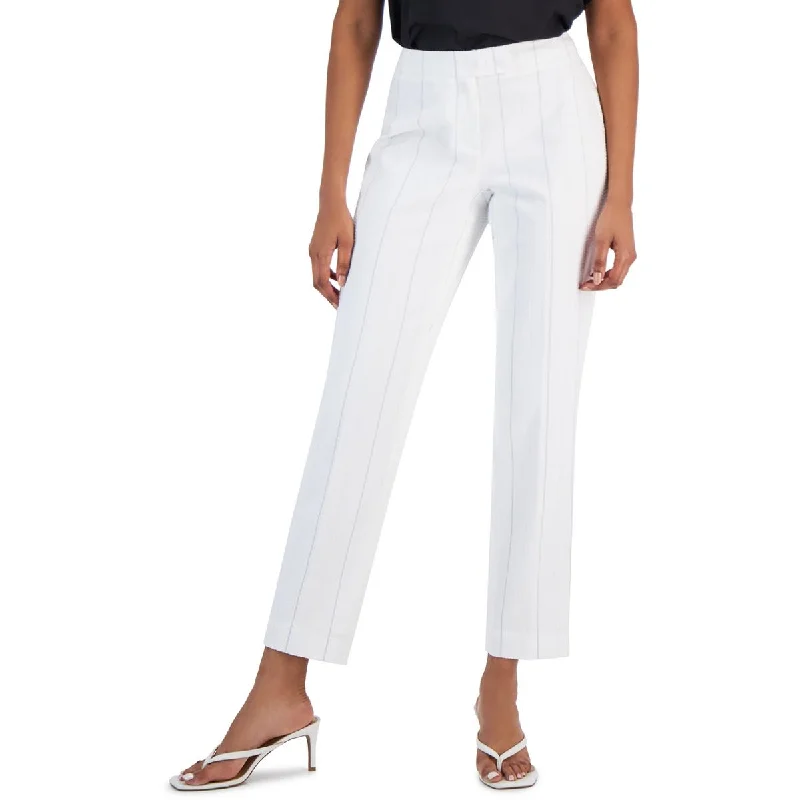 Anne Klein Womens Striped Office Straight Leg Pants Cozy Maternity Pants
