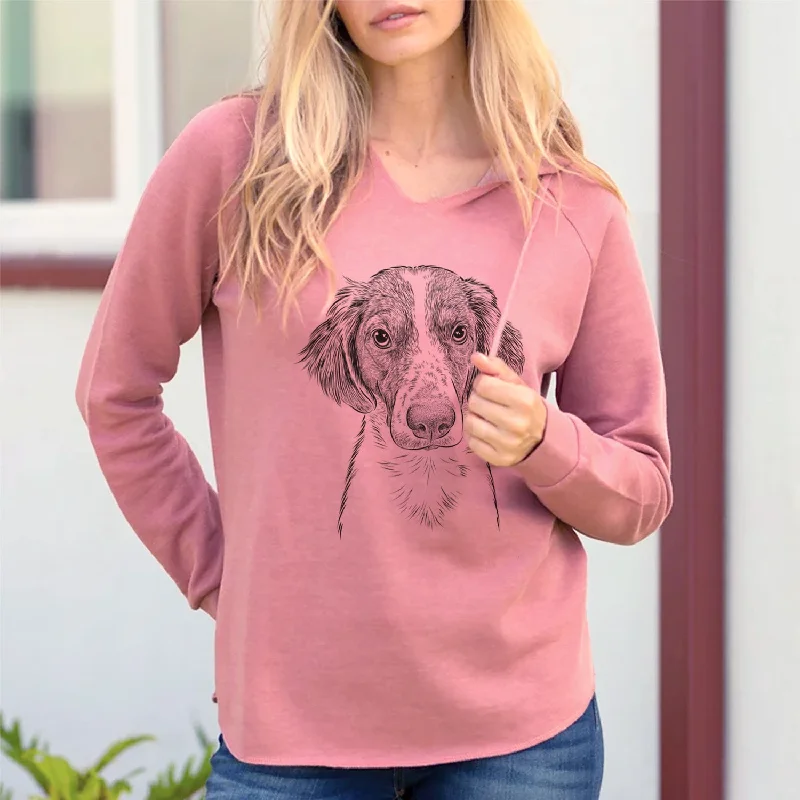 Bare Holly the Brittany Spaniel - Cali Wave Hooded Sweatshirt Hoodie with Crew Neck Simple Timeless Bare Holly the Brittany Spaniel - Cali Wave Hooded Sweatshirt Hoodie with Crew Neck Simple Timeless