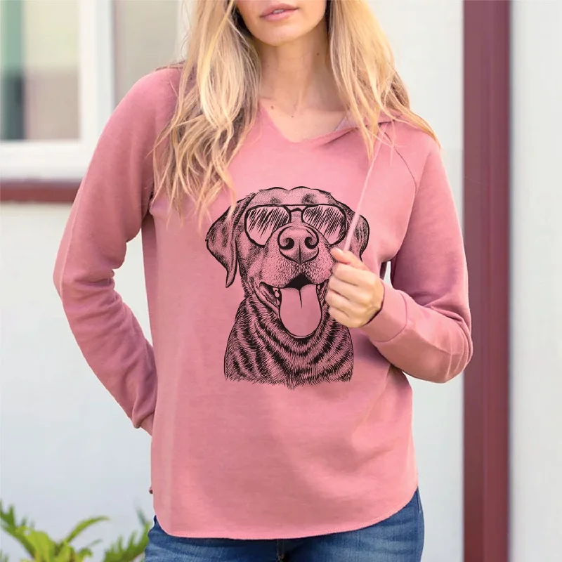 Aviator Gwen the Labrador Retriever - Cali Wave Hooded Sweatshirt Hoodie with High Neck Warm Protective Aviator Gwen the Labrador Retriever - Cali Wave Hooded Sweatshirt Hoodie with High Neck Warm Protective
