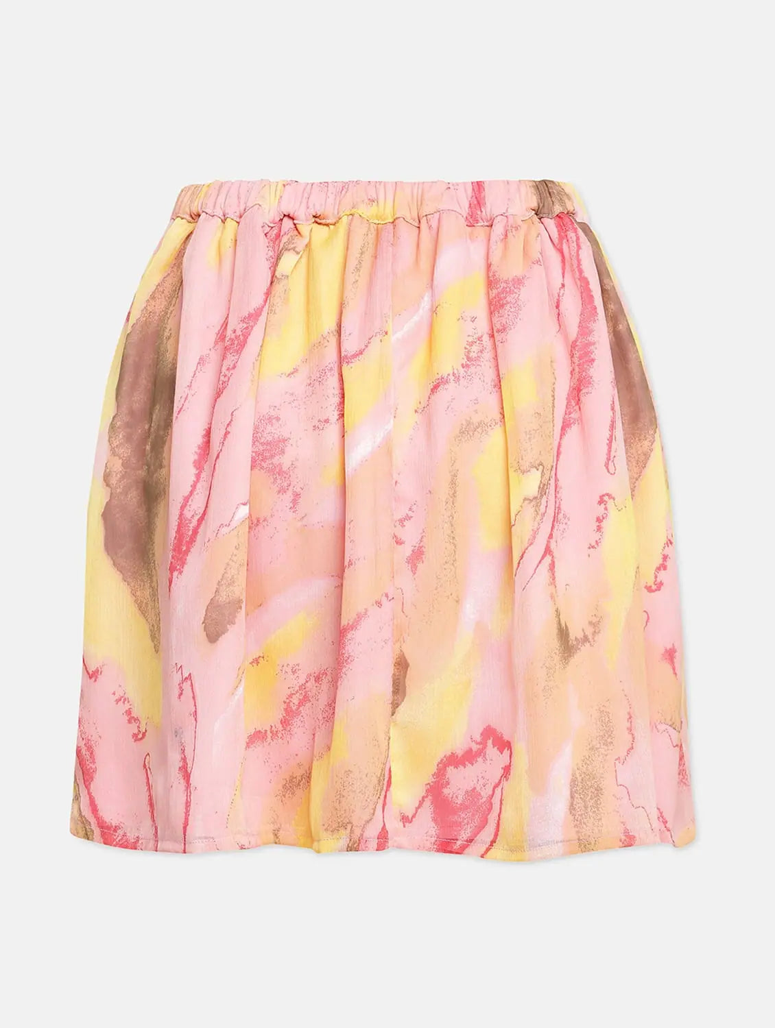 Shine Of Colours Printed Girl Skirt satin skirt smooth