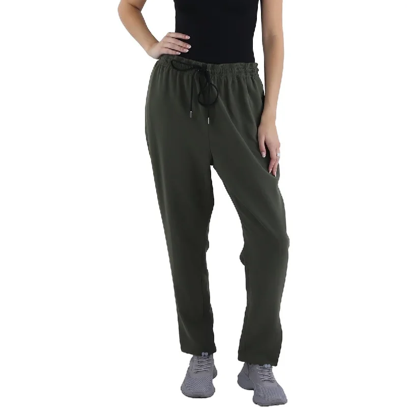 Theory Womens Slit Pull On Ankle Pants Relaxed High-Waist Trousers