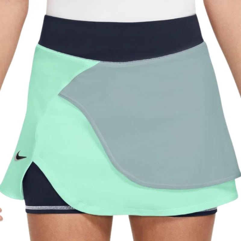 Nike Court Dri-Fit Slam Women Tennis Skirt - Mint Foam/Ocean Cube/Obsidian/Black lace skirt elegant Nike Court Dri-Fit Slam Women Tennis Skirt - Mint Foam/Ocean Cube/Obsidian/Black lace skirt elegant