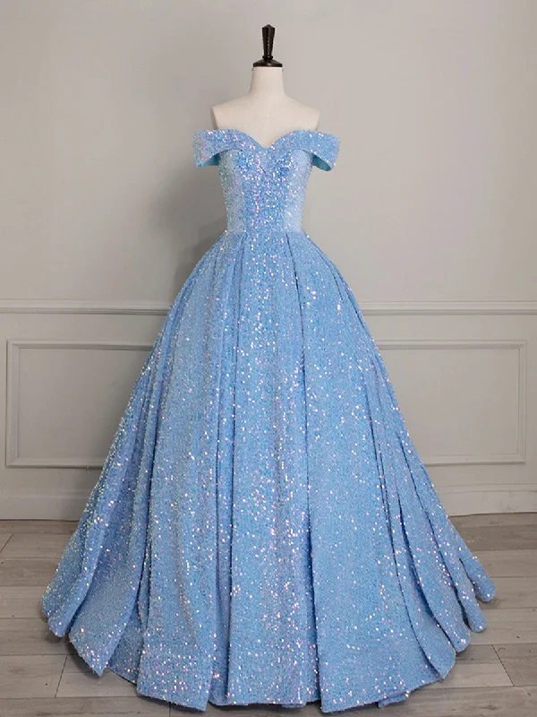 A-Line Sweetheart Neck Velvet Sequin Blue Long Prom Dress, Blue Formal Dress Tunics Practical easy-care A-Line Sweetheart Neck Velvet Sequin Blue Long Prom Dress, Blue Formal Dress Tunics Practical easy-care