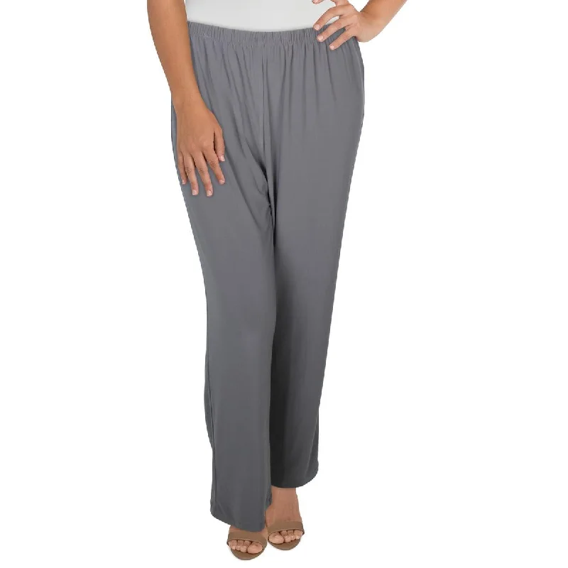 R&M Richards Womens Plus High Rise Dressy Wide Leg Pants Trendy Wide-Leg Pants