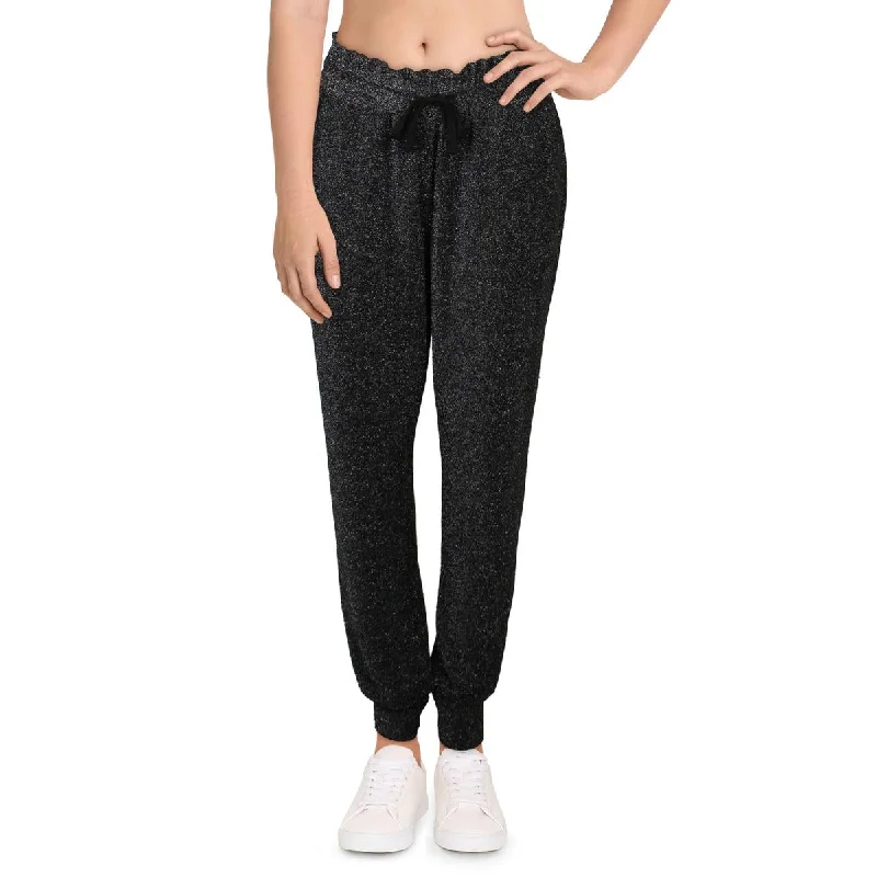 INC Womens Metallic Glitter Jogger Pants Formal Linen Trousers