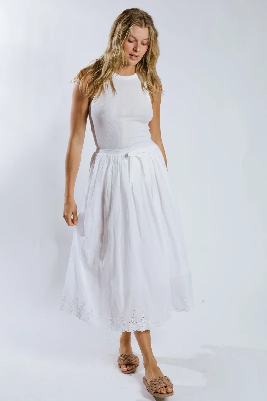 Sashi Midi Skirt ruffled skirt detail