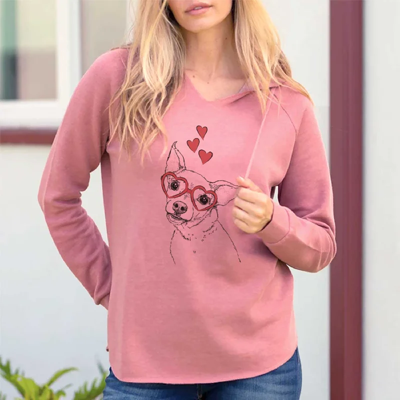 Valentine Lola the Chiweenie - Cali Wave Hooded Sweatshirt Hoodie with Logo Branding Identity Valentine Lola the Chiweenie - Cali Wave Hooded Sweatshirt Hoodie with Logo Branding Identity