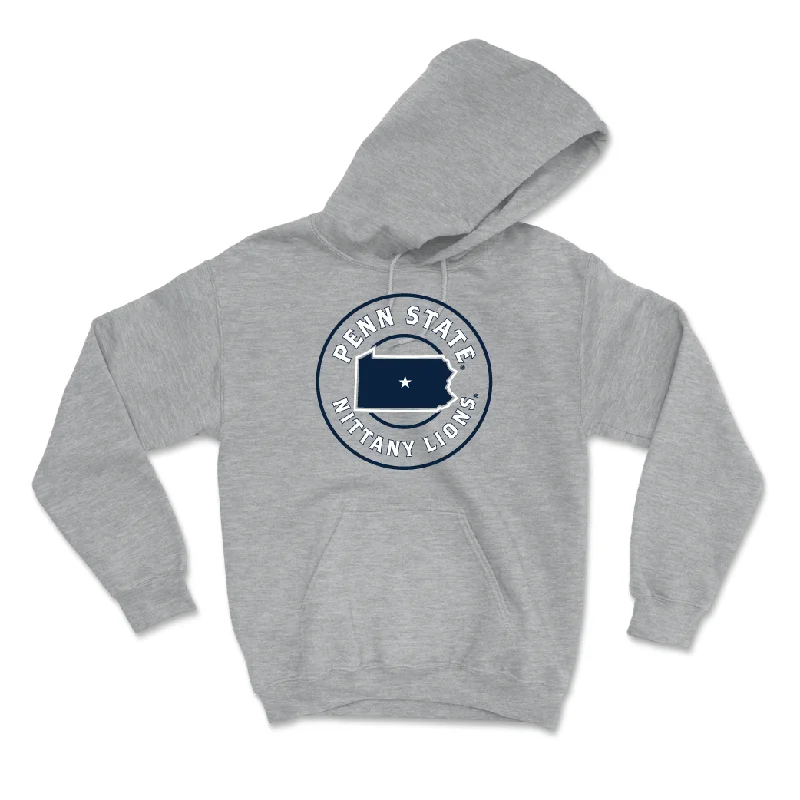 Sport Grey Women's Ice Hockey State Hoodie - Karolina Hengelmüller Hoodie with Distressed Vintage Worn Sport Grey Women's Ice Hockey State Hoodie - Karolina Hengelmüller Hoodie with Distressed Vintage Worn