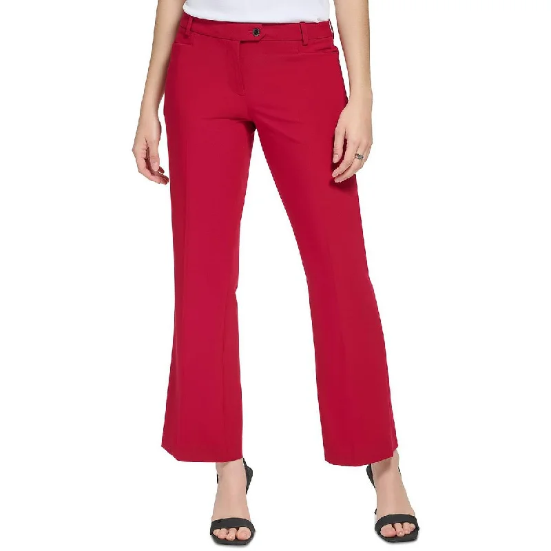 Calvin Klein Womens Petites Modern Fit Tapered Leg Dress Pants Relaxed Fit Trousers