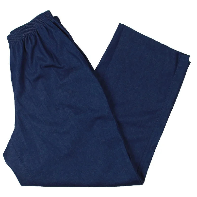 Alfred Dunner Womens Petites Solid Flat Front Capri Pants Soft Wool Pants