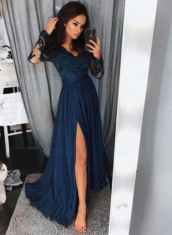 Sexy Prom Dress Slit Skirt, Prom Dresses, Evening Gown, Graduation School Party Dress, Winter Formal Dress Tunics Sophisticated sleek Sexy Prom Dress Slit Skirt, Prom Dresses, Evening Gown, Graduation School Party Dress, Winter Formal Dress Tunics Sophisticated sleek
